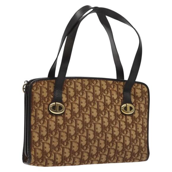 DIOR Trotter Canvas Hand Bag Brown - Picture 1 of 12